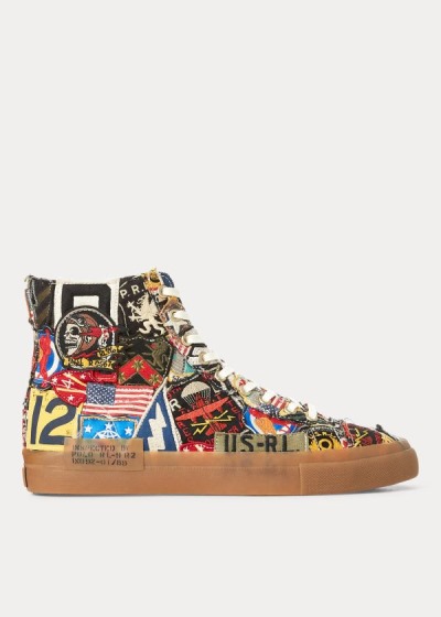 Polo Ralph Lauren Patchwork Solomon Sneakers Herre Danmark (IBOCV5729)